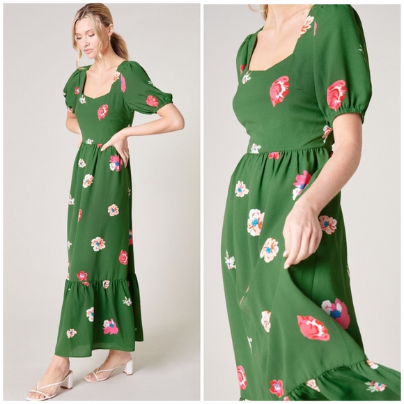 SUGARLIPS As You Are Lynette Floral Sweetheart Maxi Dress - Picture 3 of 13